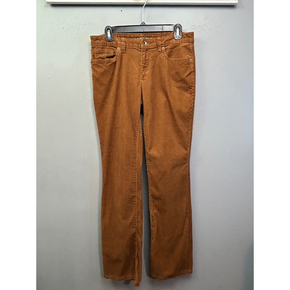 Lands' End Pants Womens 10 Brown Mid Rise Bootcut Corduroy Trousers Country